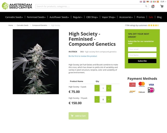 High society strain Logo